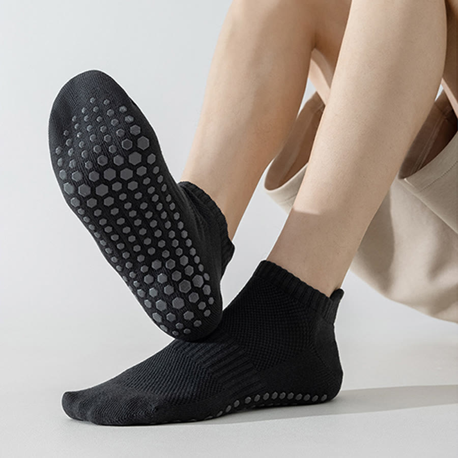 Olivenorma Full-Toe Cotton Comfort Anti-Slip Breathable Everyday Training Men's Yoga Socks