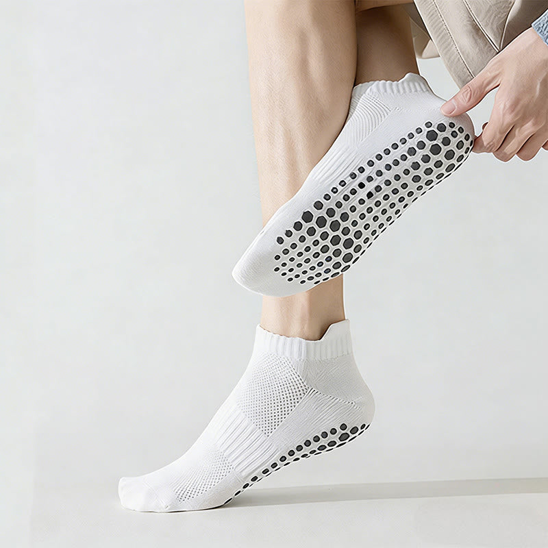 Olivenorma Full-Toe Cotton Comfort Anti-Slip Breathable Everyday Training Men's Yoga Socks
