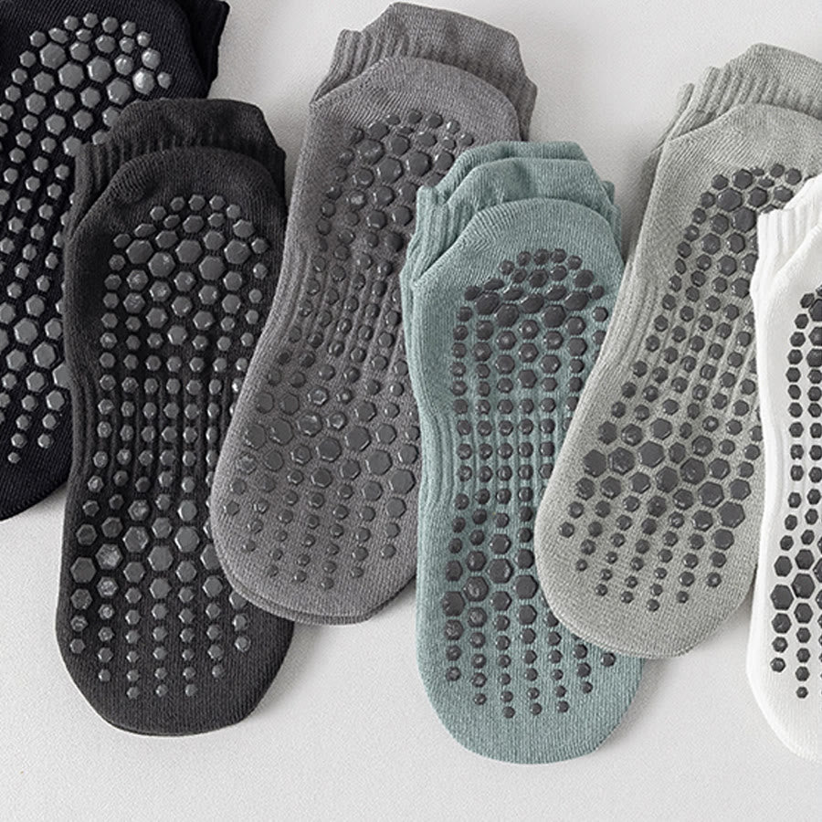 Olivenorma Full-Toe Cotton Comfort Anti-Slip Breathable Everyday Training Men's Yoga Socks