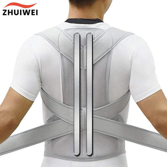 Adjustable Upper Back Posture Corrector Brace – Clavicle Support Shoulder Strap for Back Straightening and Posture Improvement