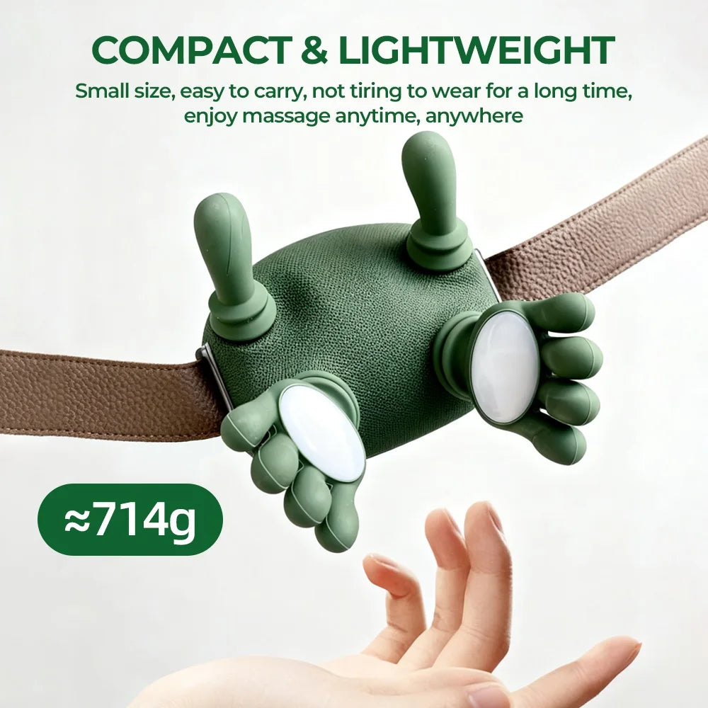 Wireless 4D Neck & Shoulder Massager – Bionic Finger Cervical & Trapezius Kneading Device