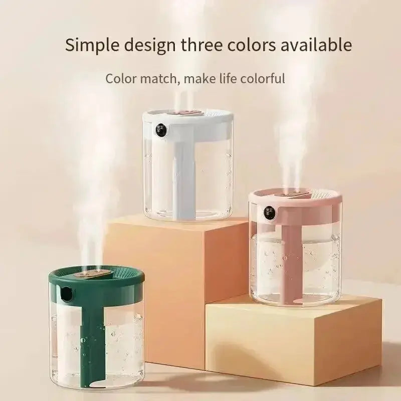 2L Dual Spray Humidifier | LED Display | Auto Shut-Off | Bedroom & Office