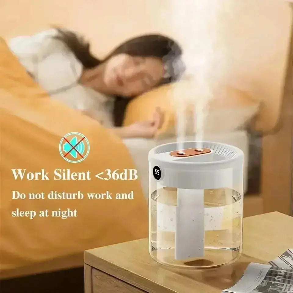 2L Dual Spray Humidifier | LED Display | Auto Shut-Off | Bedroom & Office