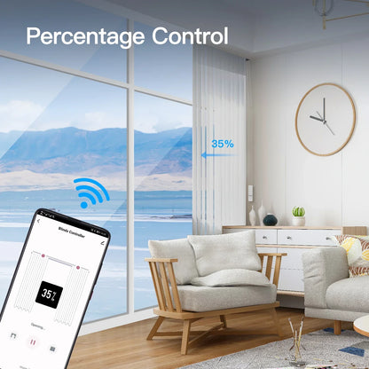 MOES Tuya WiFi Smart Motor Roller Blind Shade Kit Remote