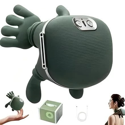 Wireless 4D Neck & Shoulder Massager – Bionic Finger Cervical & Trapezius Kneading Device