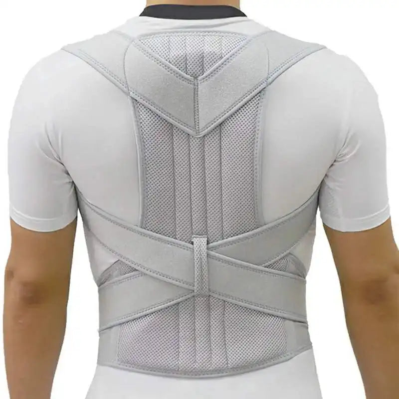 Adjustable Upper Back Posture Corrector Brace – Clavicle Support Shoulder Strap for Back Straightening and Posture Improvement