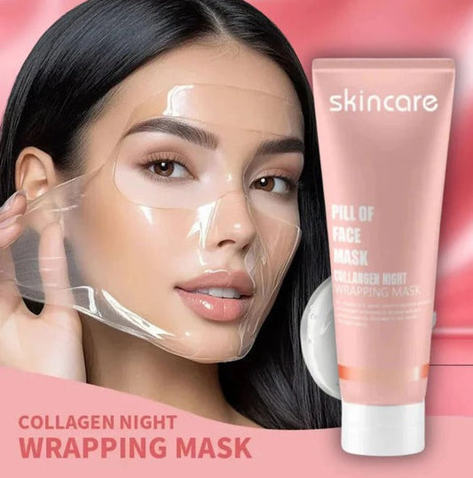 Selfika™ Collagen Night Wrapping Mask – Overnight Lifting & Deep Hydrating Peel-Off Mask (75ml)
